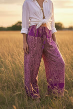 Load image into Gallery viewer, Vintage Sari Silk Palazzo Pant L/XL