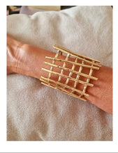 Load image into Gallery viewer, Bamboo Brass Cuff