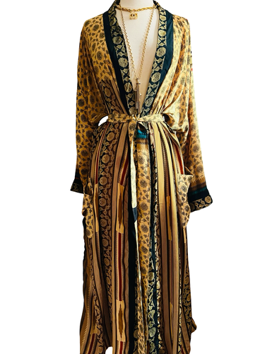 Vintage Silk Long Robe