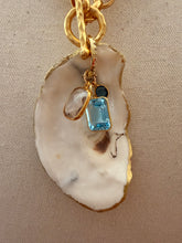 Load image into Gallery viewer, Sapphire +Blue Topaz Oyster Pendant