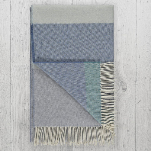 Lambswool Throw Sky + Sage Large