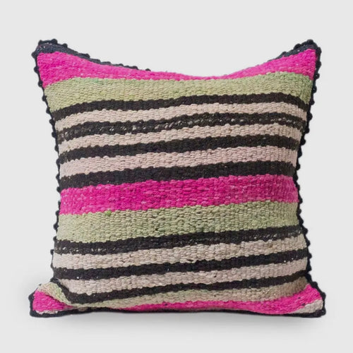 Peruvian Vintage Pillow Pink + Mint