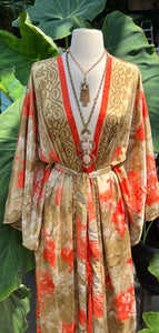 Vintage Silk Long Robe