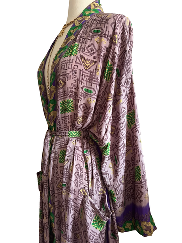 Vintage Silk Long Robe