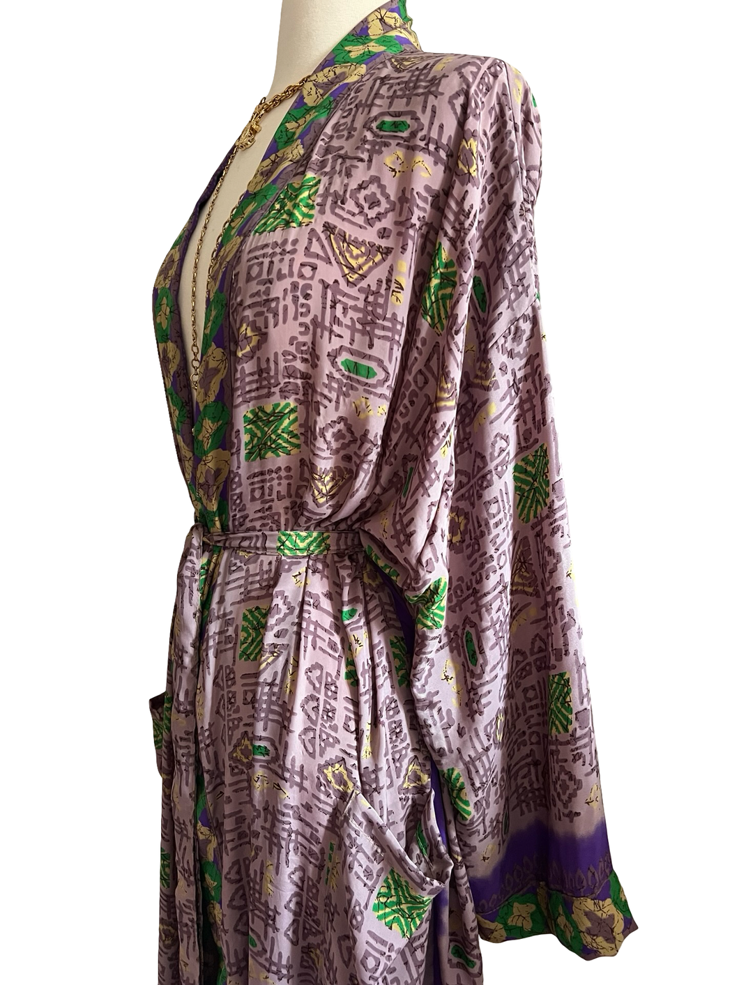 Vintage Silk Long Robe