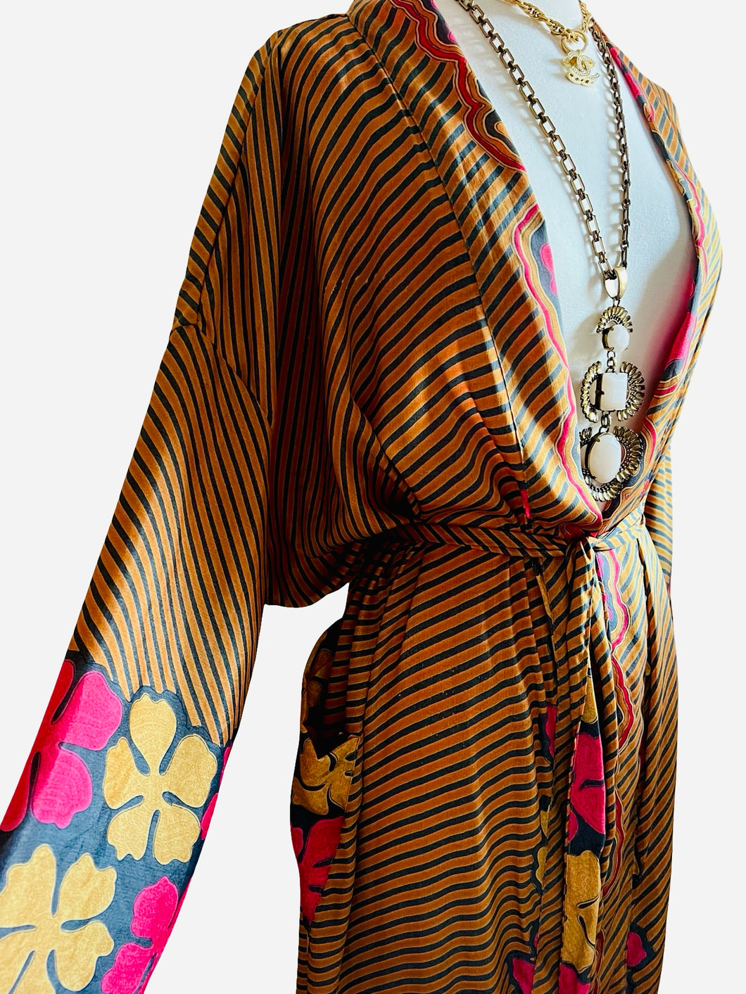 Vintage Silk Long Robe