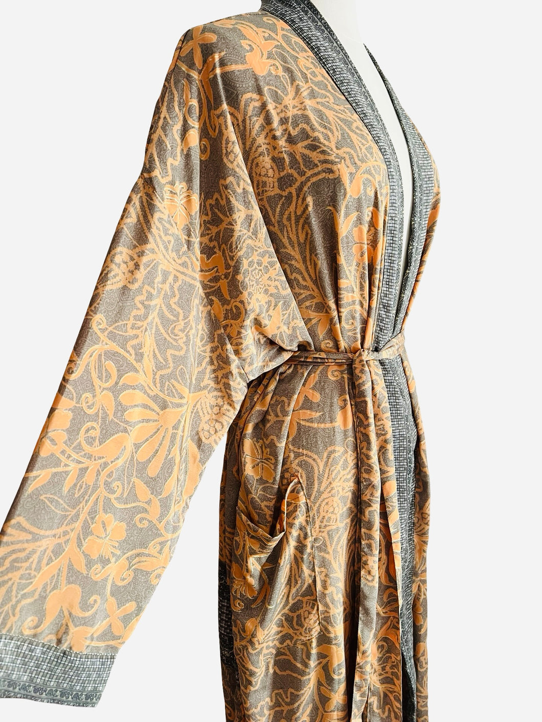 Vintage Silk Long Robe