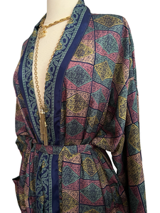Vintage Silk Kimono Long Robe