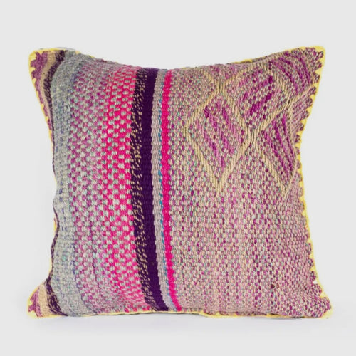 Peruvian Vintage Pillow Pink + Sky