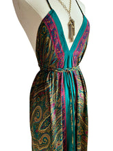 Load image into Gallery viewer, Vintage Silk Sari Dress Midi