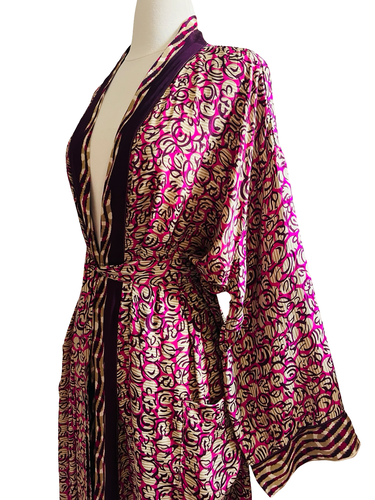 Vintage Silk Long Robe