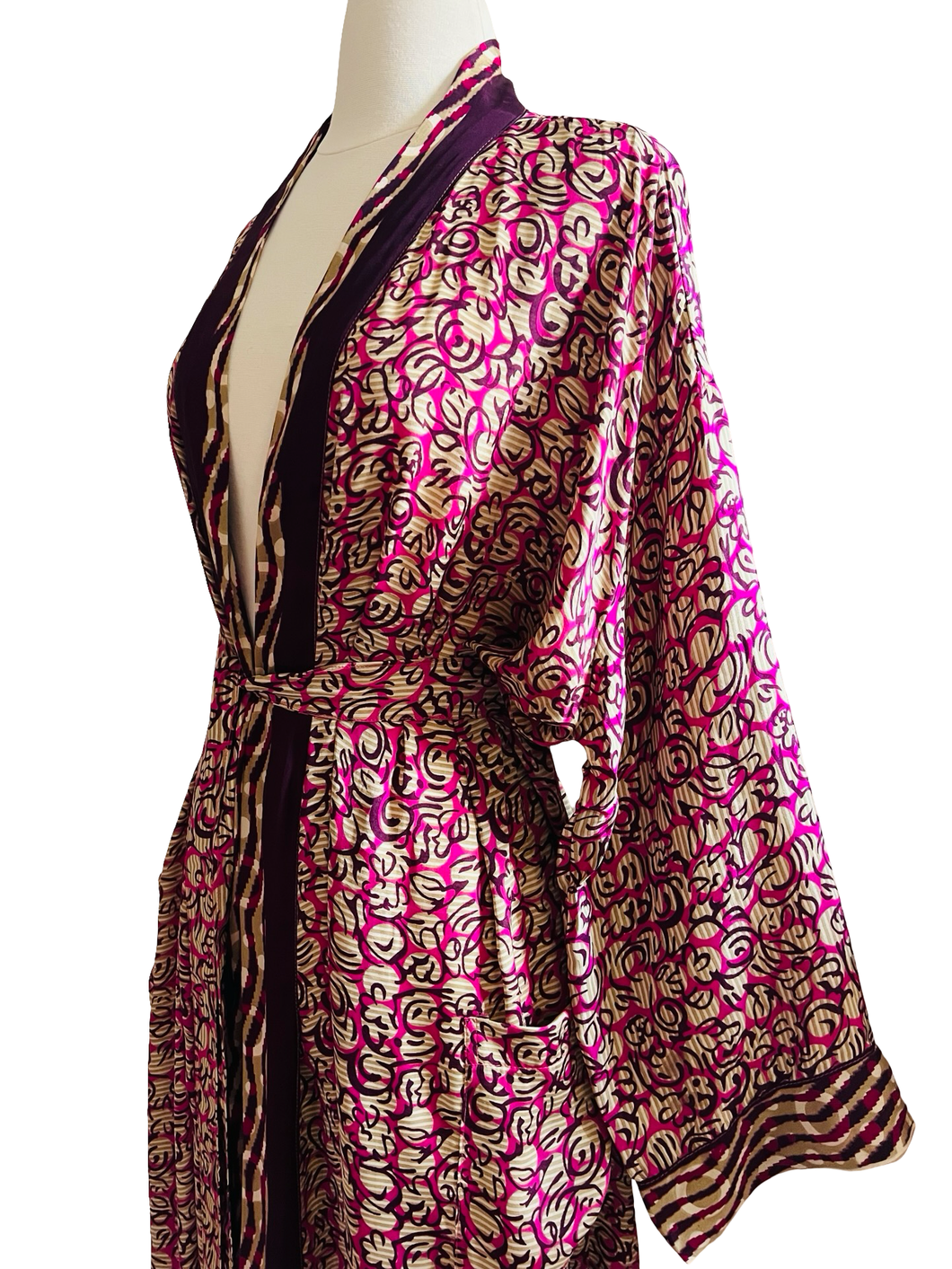 Vintage Silk Long Robe