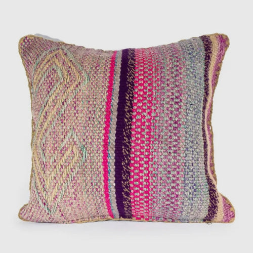 Peruvian Vintage Pillow Pink + Lavender