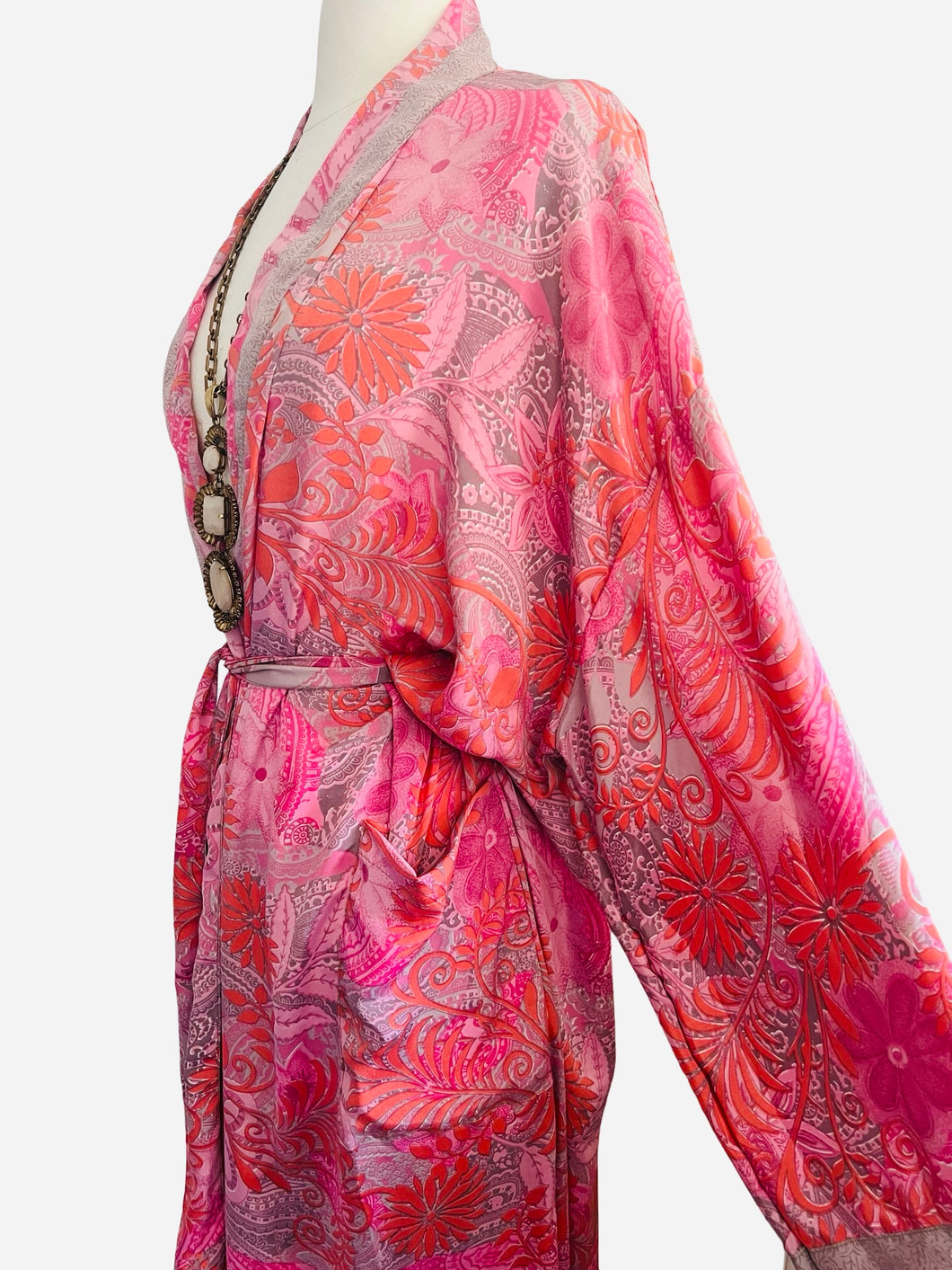 Vintage Silk Long Robe