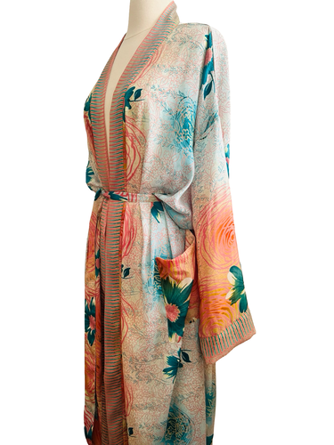 Vintage Silk Long Robe