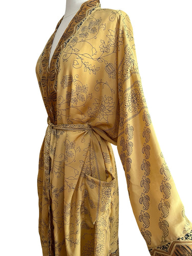 Vintage Silk Long Robe