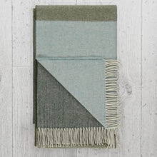 Load image into Gallery viewer, Lambswool Large Throw Sage + Moss