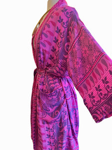 Vintage Silk Robe Short
