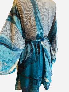 Vintage Silk Robe Short