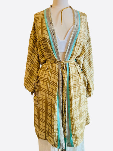 Vintage Silk Robe Short