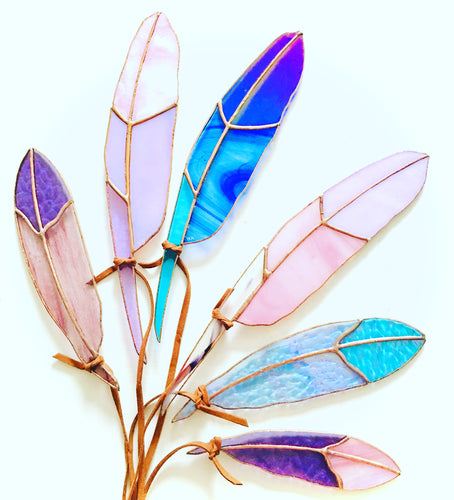 Stained Glass Feathers