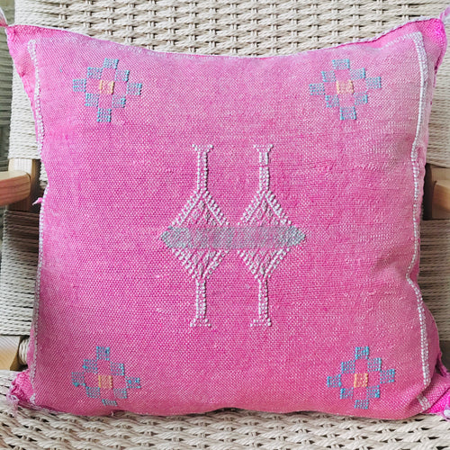Cactus Silk Pillow Pink