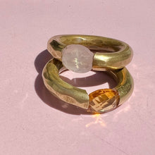 Load image into Gallery viewer, Stacking Brass Ring Citrine