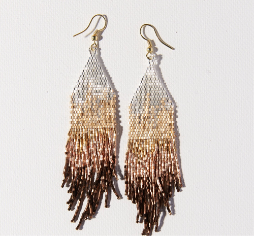 Metallic Mauve Earring