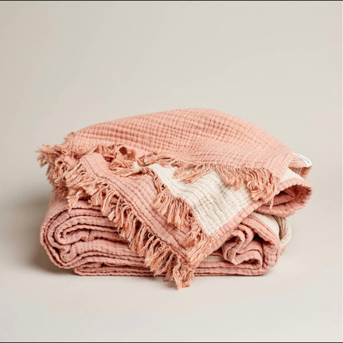 Cotton Throw Terracotta | Clay