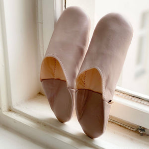 Moroccan Babouche Slippers Nude