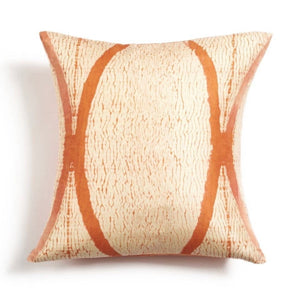 Arc Coral Silk Pillow 20”x20”