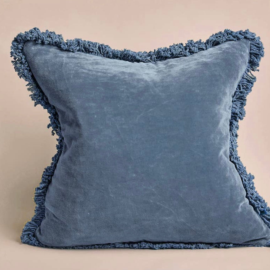 Blue velvet clearance pillows