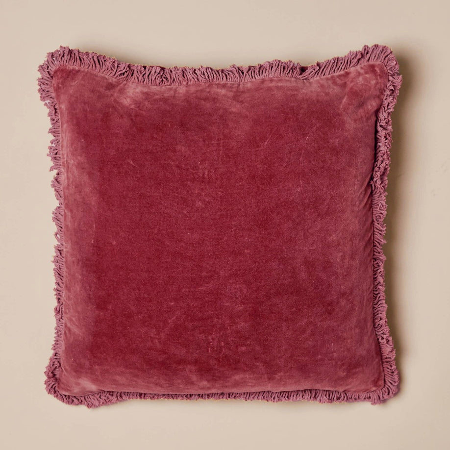 Burgundy Velvet Pillow Valerie Fitch Design