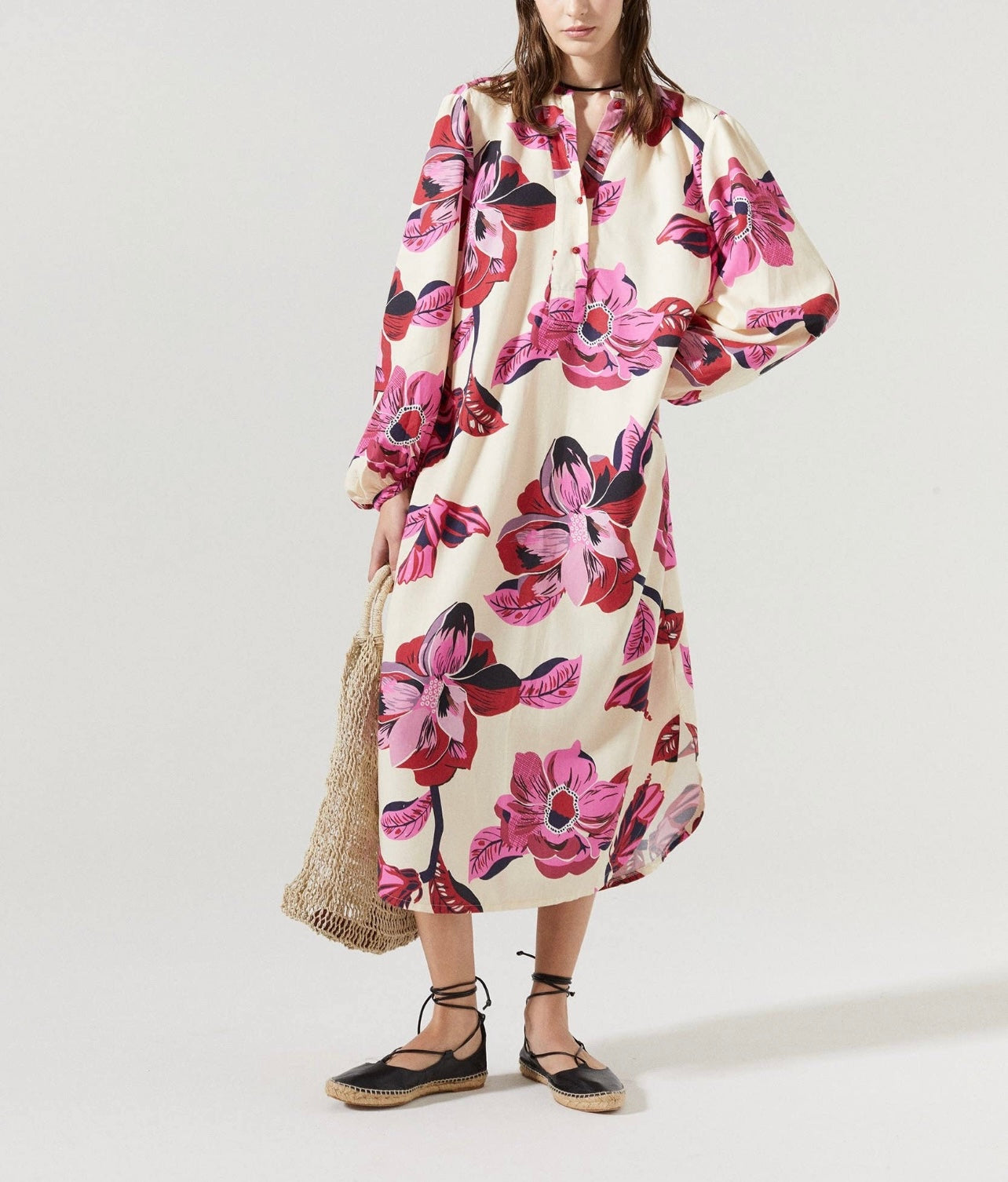 Lanhtropy Sake Linen Dress - Hibiscus Xs / Hibiscus Lanhtropy Sake Linen Dress - Hibiscus Xs / Hibiscus