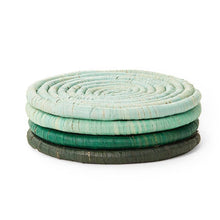 Load image into Gallery viewer, Ombré Green Coaster Set/4