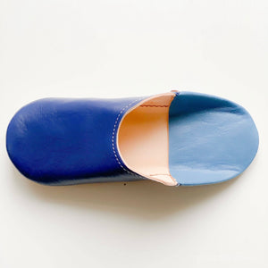 Moroccan Babouche Slippers Twilight/Sky