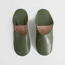 Load image into Gallery viewer, Moroccan Babouche Slipper Olive