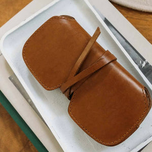Leather Wrap Eyeglass  Case
