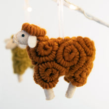 Load image into Gallery viewer, Wooly Sheep Ornament Ivory