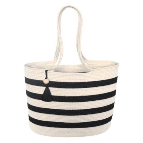 Sophia Tote Ivory & Black