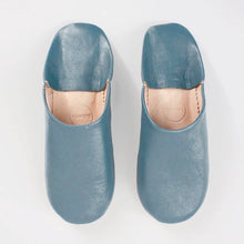 Load image into Gallery viewer, Moroccan Babouche Slipper Blue Gray