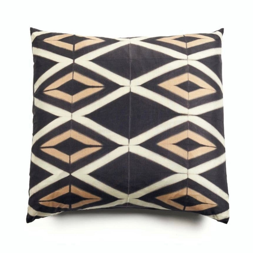 Tisa Black Silk Pillow 20”x20”