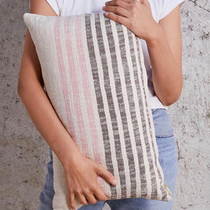 Lavender Stripes Pillow 16”x24”