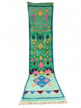 Load image into Gallery viewer, Mint Green Diamond Boujaad Runner 2’4”x11’