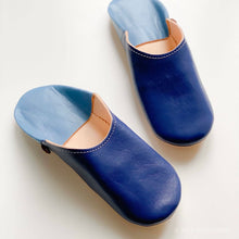 Load image into Gallery viewer, Moroccan Babouche Slippers Twilight/Sky