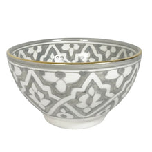 Load image into Gallery viewer, Moroccan Arabesque Large Bowl Gray