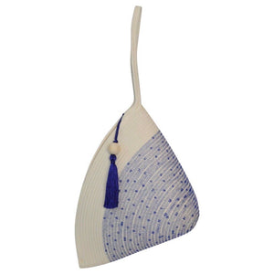 Handle Clutch Bag Blue Dot