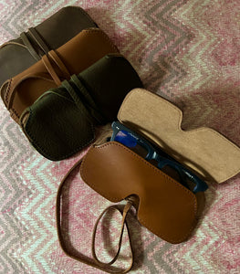 Leather Wrap Eyeglass  Case