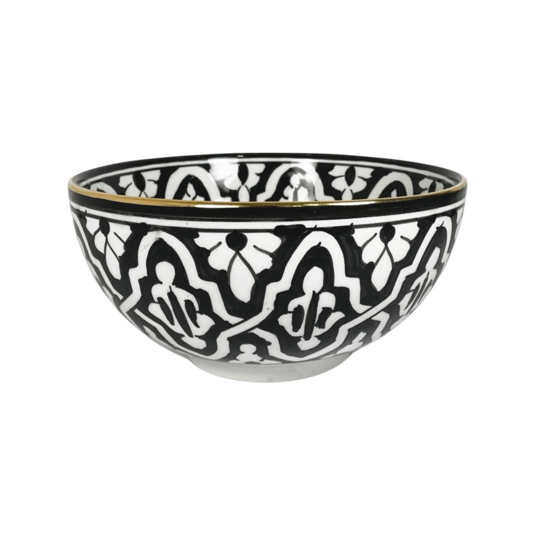 Moroccan Arabesque Small Bowl Black