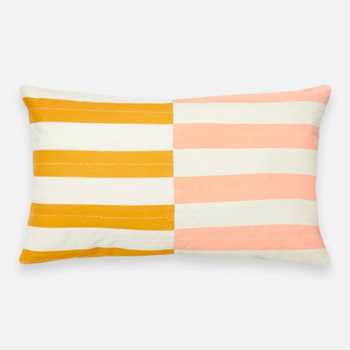 Spring Stripe Blush Pillow 16”x24”